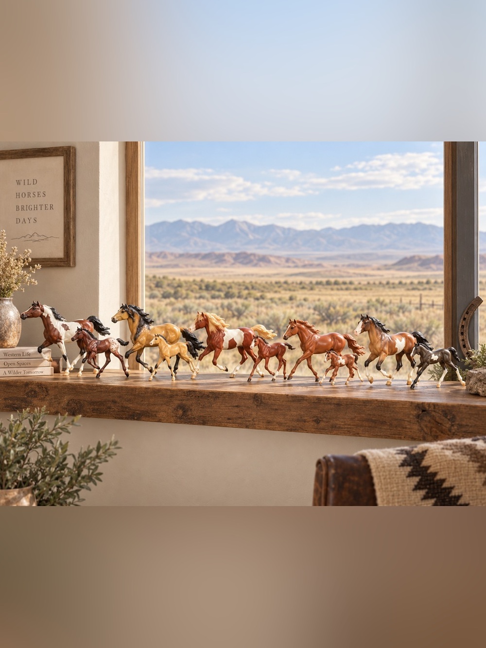 VTG Breyer Horse Lot of 10 Model Horses Foals Pinto Mustang Western collection